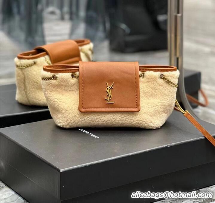 Reasonable Price SAINT LAUREN LE MAILLON BUCKET BAG IN SUEDE Y667738 brown