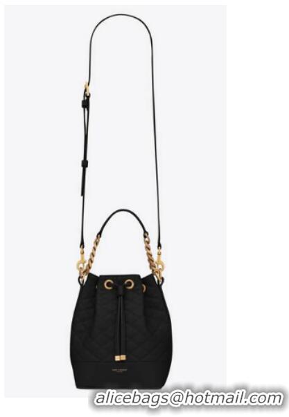 Trendy Design SAINT LAUREN EMMANUELLE SMALL BUCKET BAG IN QUILTED LAMBSKIN 6976401 black