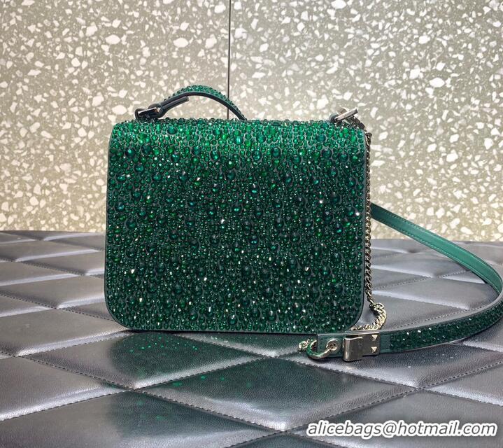 Popular Style VALENTINO GARAVANI VSLING Shiny diamond Mini shoulder bag XW20808 green