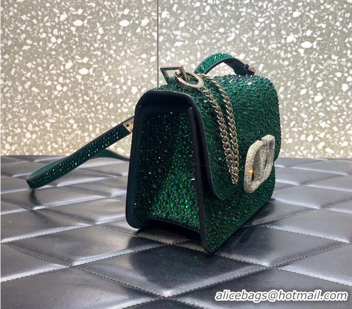 Popular Style VALENTINO GARAVANI VSLING Shiny diamond Mini shoulder bag XW20808 green