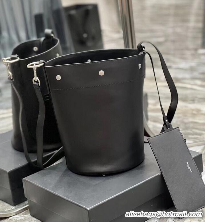 Popular Style SAINT LAUREN RIVE GAUCHE BUCKET BAG IN SMOOTH LEATHER Y689299A black