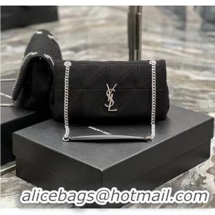 Well Crafted SAINT LAURENT JAMIE MEDIUM CHAIN BAG CARRE RIVE GAUCHE IN LAMBSKIN AND SUEDE 515821 black