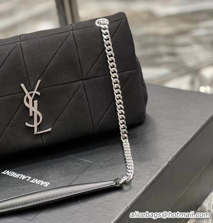 Well Crafted SAINT LAURENT JAMIE MEDIUM CHAIN BAG CARRE RIVE GAUCHE IN LAMBSKIN AND SUEDE 515821 black