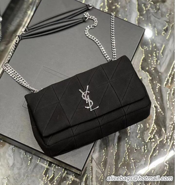 Well Crafted SAINT LAURENT JAMIE MEDIUM CHAIN BAG CARRE RIVE GAUCHE IN LAMBSKIN AND SUEDE 515821 black