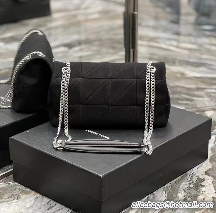 Well Crafted SAINT LAURENT JAMIE MEDIUM CHAIN BAG CARRE RIVE GAUCHE IN LAMBSKIN AND SUEDE 515821 black