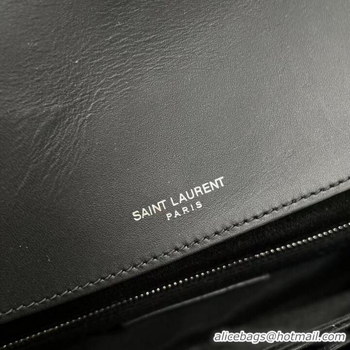 Well Crafted SAINT LAURENT JAMIE MEDIUM CHAIN BAG CARRE RIVE GAUCHE IN LAMBSKIN AND SUEDE 515821 black