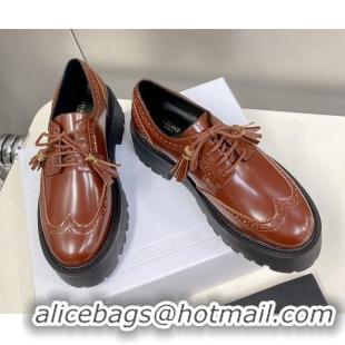 Perfect Celine Calfskin Leather Loafers 82502 Brown