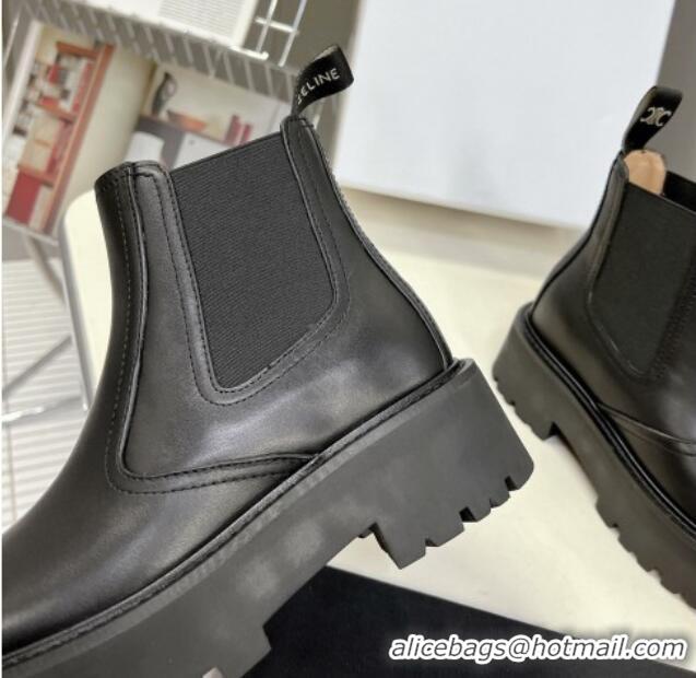 Good Quality Celine Leather Ankle Chelsea Boots with Stud CELINE Black 100965