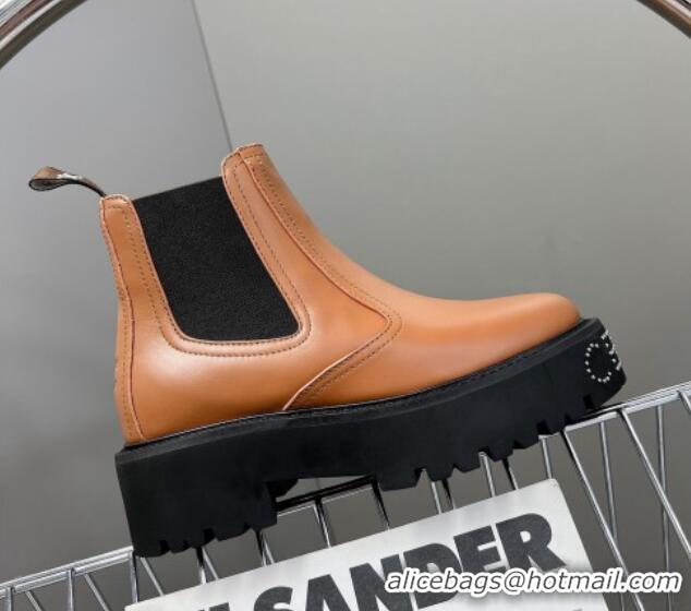 Hot Style Celine Leather Ankle Chelsea Boots with Stud CELINE Brown 100966