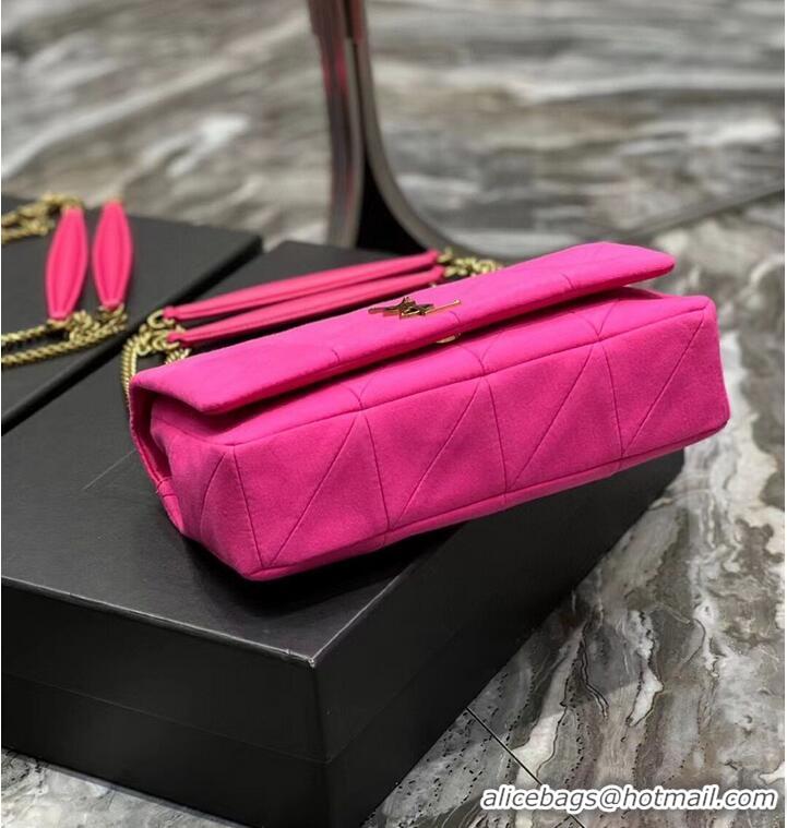 Promotional SAINT LAURENT JAMIE MEDIUM CHAIN BAG CARRE RIVE GAUCHE IN LAMBSKIN AND SUEDE 515821 ROSE