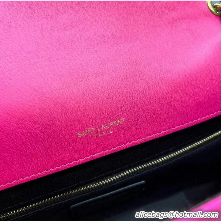 Promotional SAINT LAURENT JAMIE MEDIUM CHAIN BAG CARRE RIVE GAUCHE IN LAMBSKIN AND SUEDE 515821 ROSE