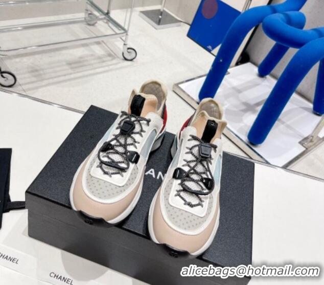 Perfect Chanel Mesh & Suede Sneakers G39488 Apricot/White