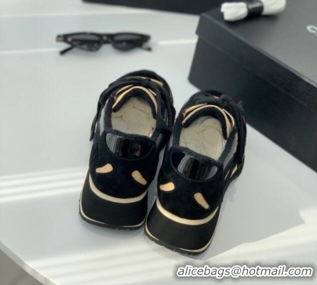 Purchase Chanel Vintage Sneakers 4cm Black 082447