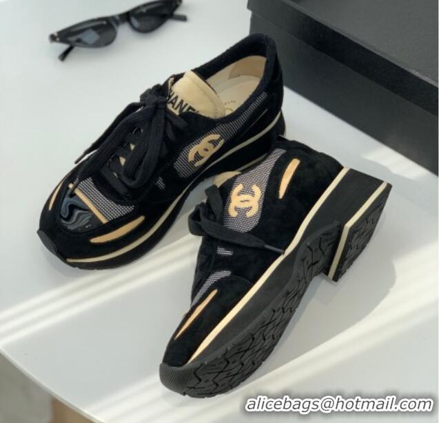 Purchase Chanel Vintage Sneakers 4cm Black 082447