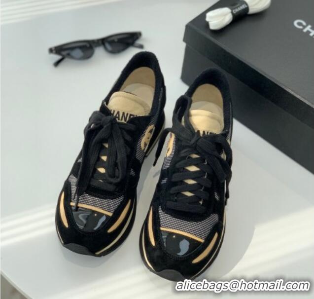 Purchase Chanel Vintage Sneakers 4cm Black 082447