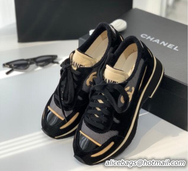 Purchase Chanel Vintage Sneakers 4cm Black 082447