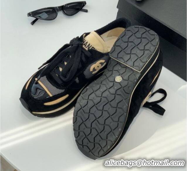 Purchase Chanel Vintage Sneakers 4cm Black 082447