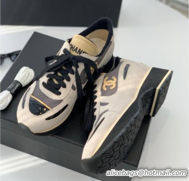 Good Quality Chanel Vintage Sneakers 4cm Light Gray 082448