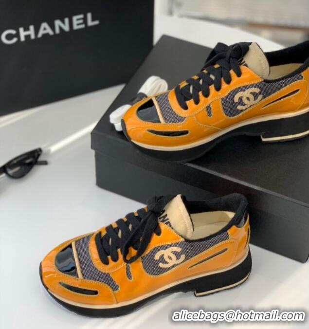 Best Grade Chanel Vintage Sneakers 4cm Orange 082449