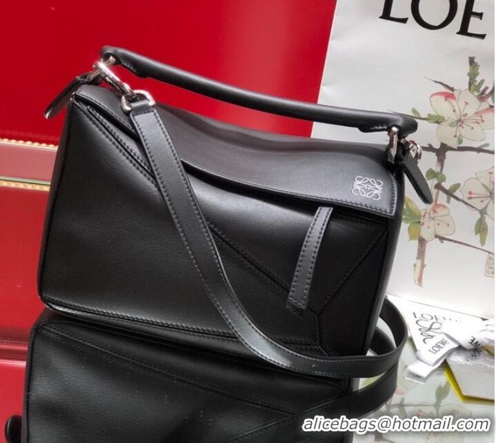 Big Discount Loewe Puzzle Bag Leather 1609 black