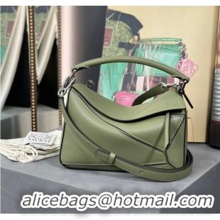 Reasonable Price Loewe Puzzle Bag Leather 1609 blackish green