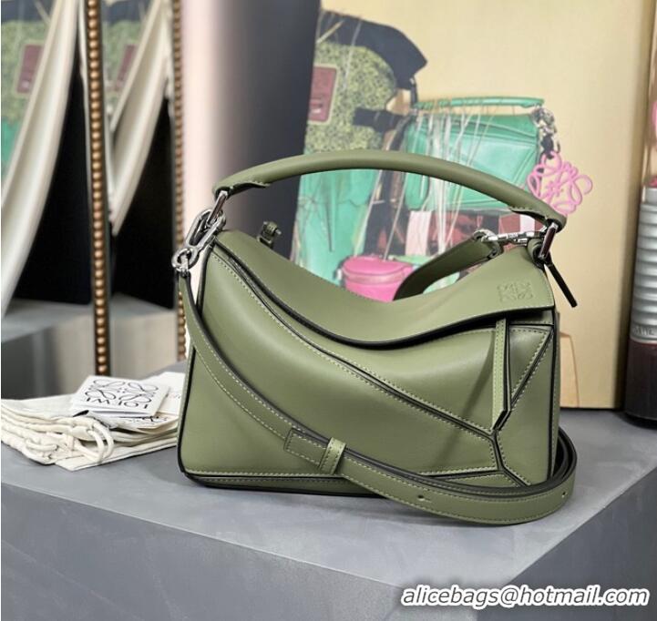 Reasonable Price Loewe Puzzle Bag Leather 1609 blackish green