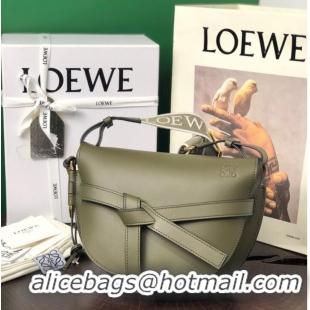 Promotional Loewe small Crossbody Bags Original Leather 8087 blackish green