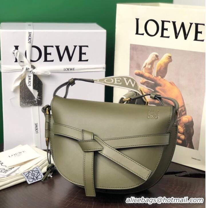 Promotional Loewe small Crossbody Bags Original Leather 8087 blackish green