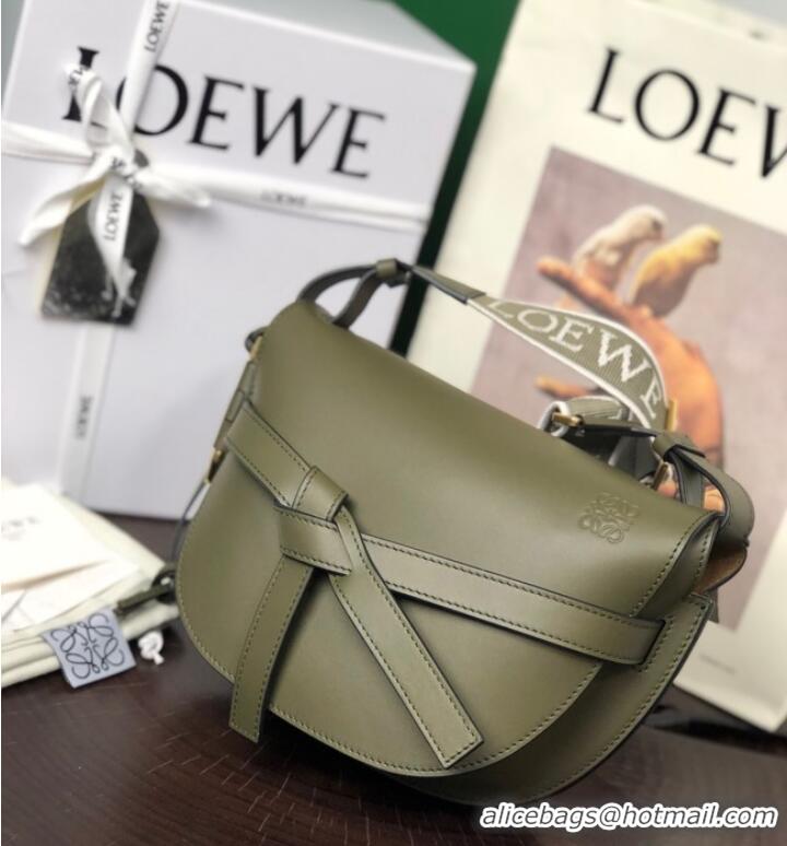 Promotional Loewe small Crossbody Bags Original Leather 8087 blackish green