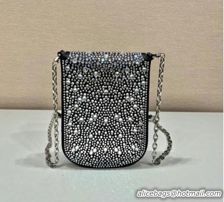 Reasonable Price Prada Prada crystal mini-bag 1BH185 black