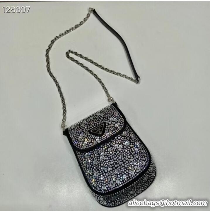 Reasonable Price Prada Prada crystal mini-bag 1BH185 black