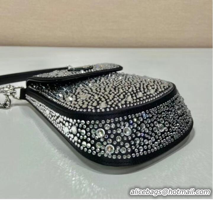 Reasonable Price Prada Prada crystal mini-bag 1BH185 black