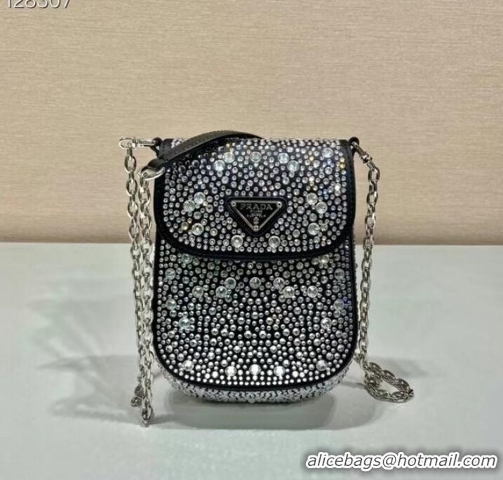 Reasonable Price Prada Prada crystal mini-bag 1BH185 black