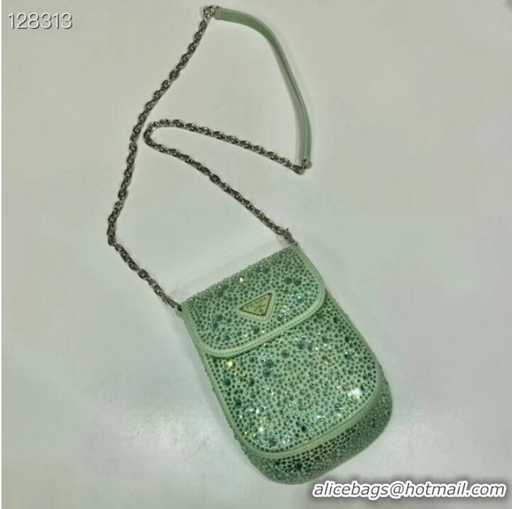 New Style Prada Prada crystal mini-bag 1BH185 green