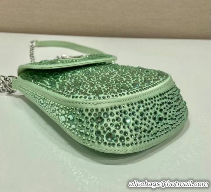 New Style Prada Prada crystal mini-bag 1BH185 green