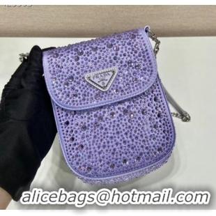 Grade Promotional Prada Prada crystal mini-bag 1BH185 purple