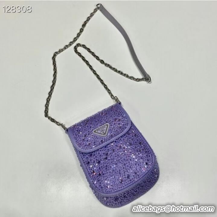 Grade Promotional Prada Prada crystal mini-bag 1BH185 purple