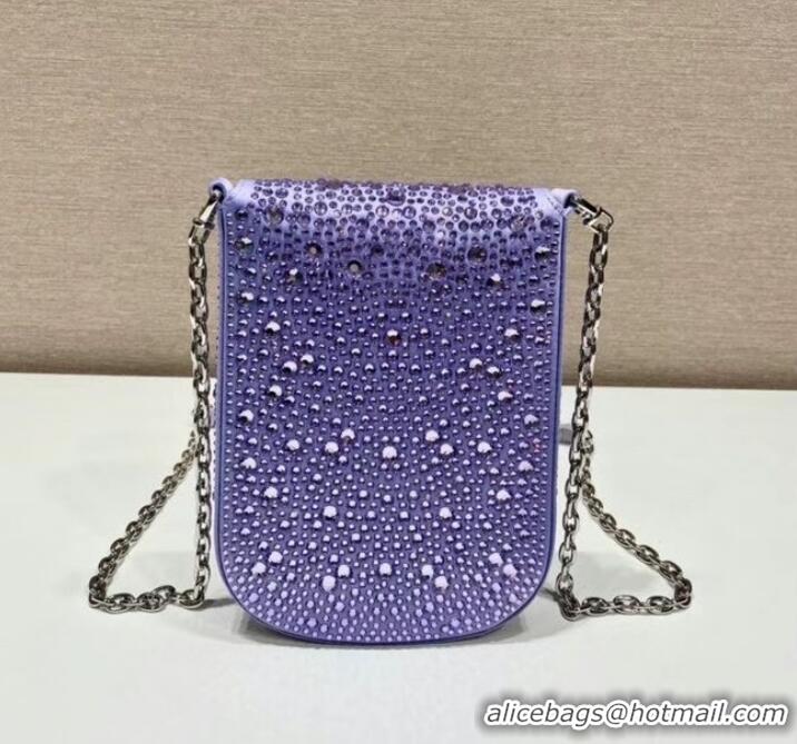 Grade Promotional Prada Prada crystal mini-bag 1BH185 purple