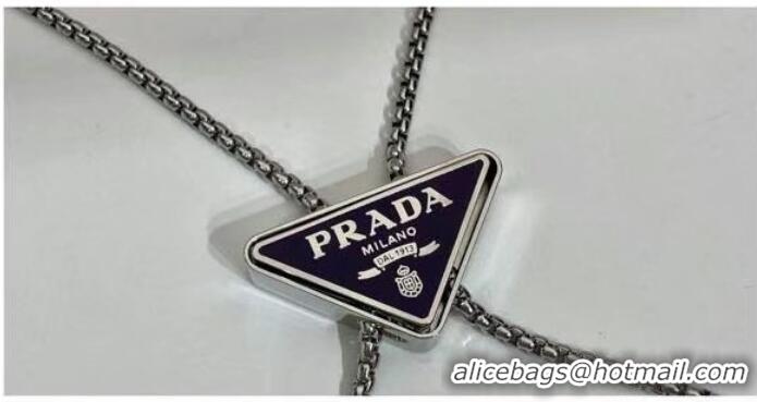 Well Crafted Prada Crystal-studded card holder with shoulder strap 1MR024 Purplish