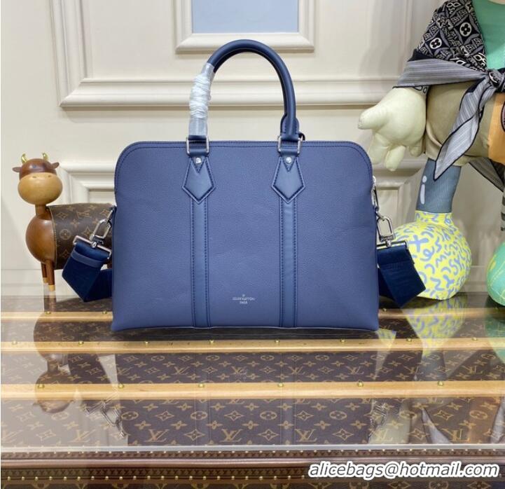 Affordable Price Louis vuitton TAKEOFF BRIEFCASE M59159 blue