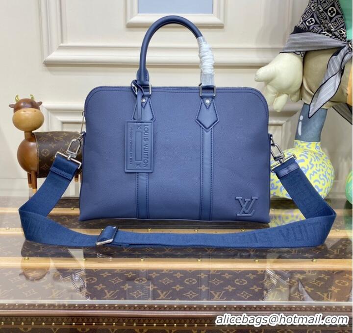 Affordable Price Louis vuitton TAKEOFF BRIEFCASE M59159 blue