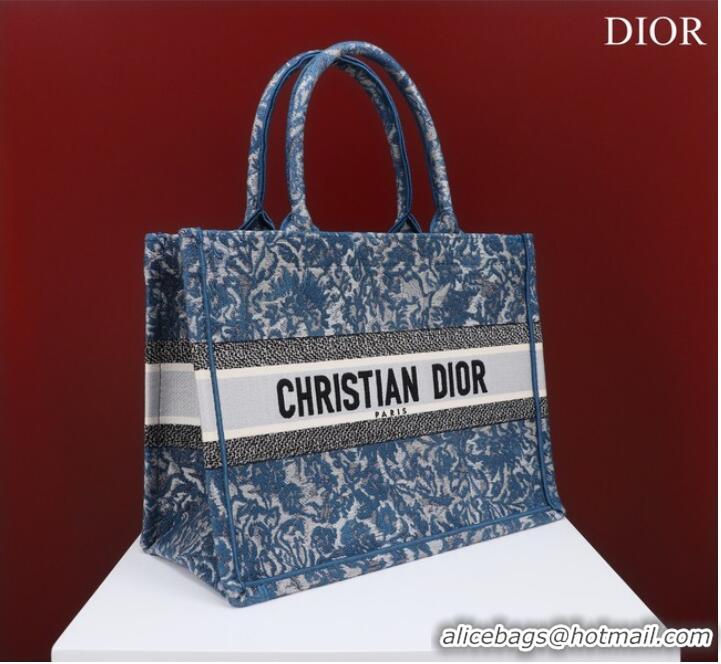 Famous Brand MEDIUM DIOR BOOK TOTE Embroidery M1296ZRU-2