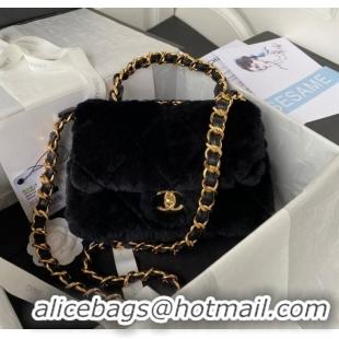 Affordable Price CHANEL SMALL FLAP BAG & Gold-Tone Metal AS3499 black