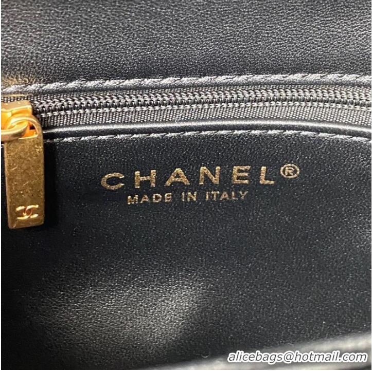 Affordable Price CHANEL SMALL FLAP BAG & Gold-Tone Metal AS3499 black