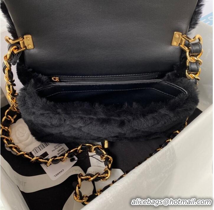 Affordable Price CHANEL SMALL FLAP BAG & Gold-Tone Metal AS3499 black