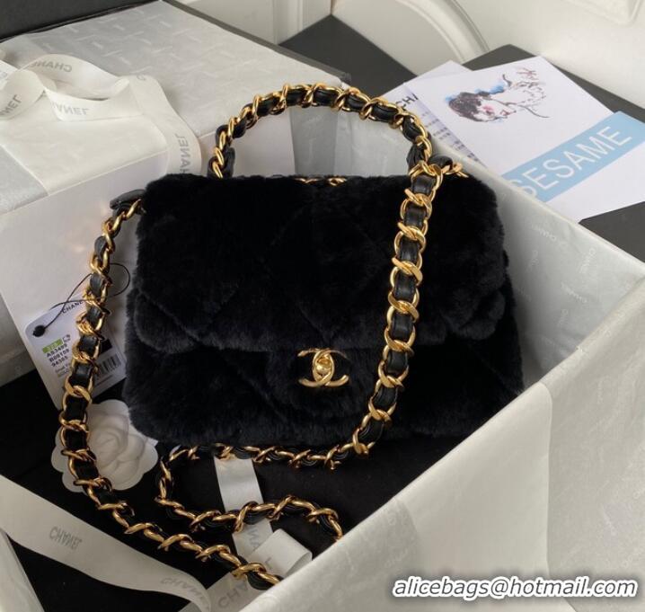 Affordable Price CHANEL SMALL FLAP BAG & Gold-Tone Metal AS3499 black