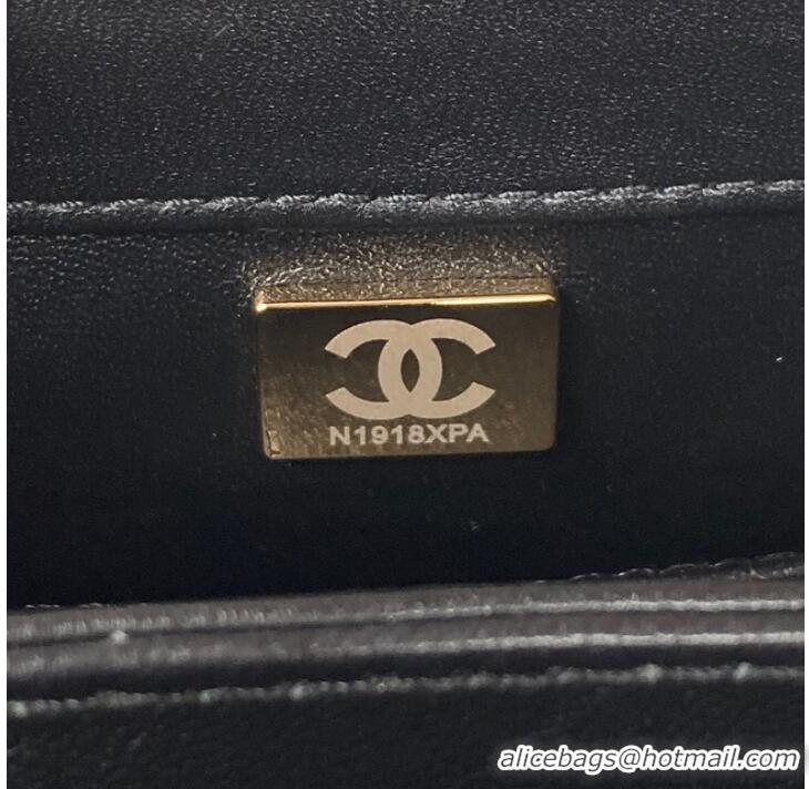 Affordable Price CHANEL SMALL FLAP BAG & Gold-Tone Metal AS3498 black