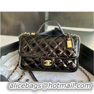 Most Popular Chanel SMALL FLAP BAG WITH TOP HANDLE AS3653 black