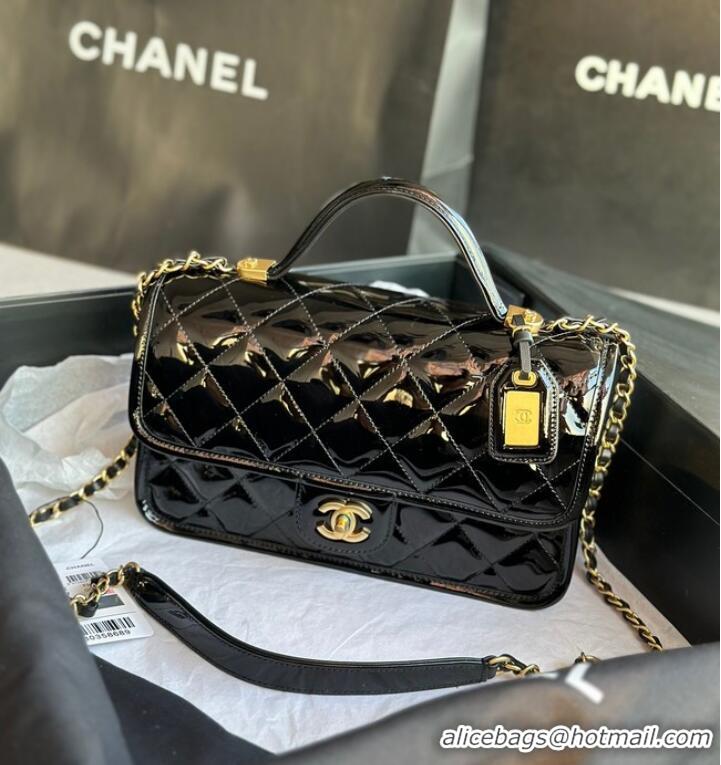 Most Popular Chanel SMALL FLAP BAG WITH TOP HANDLE AS3653 black