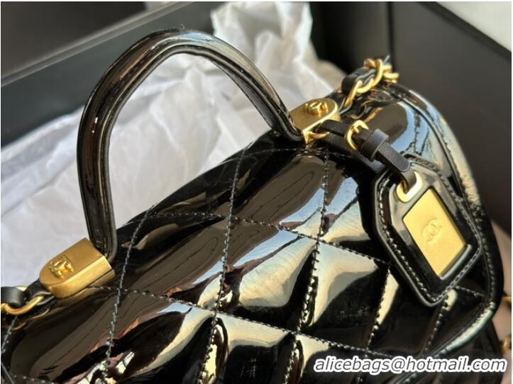 Top Quality Chanel MINI FLAP BAG WITH TOP HANDLE AS3652 black